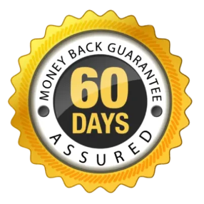 60-day money-back guarantee badge displayed on a white background